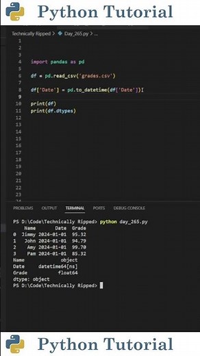 Convert Column To Date In Pandas | Python Tutorial