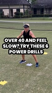 8.6K views · 68 reactions | Over 40 and feel slow? Try these 6 Power Drills  Want more? I’ve got a FREE program waiting for you: 5 Must-Do Exercises to Build Strength & Prevent Injury.  Comment "OVER 40" below, and I’ll send it your way! Let’s make your next match your best match.  | Tennis Fitness | Facebook