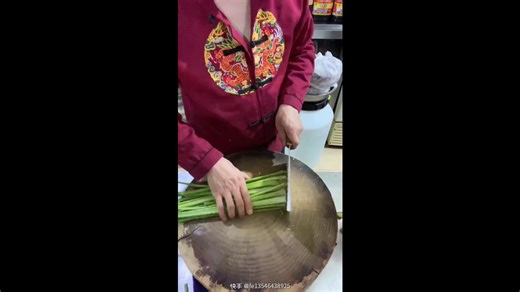 Cutting Spring Onions Into Tiny Pieces