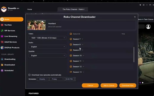 How to download Roku channel videos