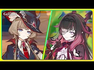 Columbina & Sandrone playing Tabletop Troupe!! (Sandrone Tea Party Quest) - Genshin Impact 6.7