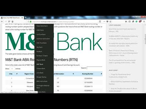 How to Find M&T Bank Routing Number?