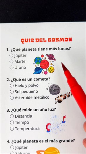 Quiz de Cosmos 🌌 ¿Respondiste todas las preguntas correctamente? #quiz #quiztime #trivia #cosmos #preguntasyrespuestas | Quiz Parati