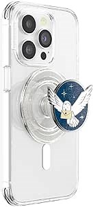 PopSockets Phone Grip for MagSafe with Kickstand, Magnetic Stand, Swappable Top, Secure Hold for iPhone MagSafe Cases, Phone & Tablet Grip - Enamel Hedwig