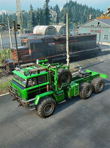 Remolcado una locomotora #snowrunner #juegos #Gaming #gaming | snowrunner