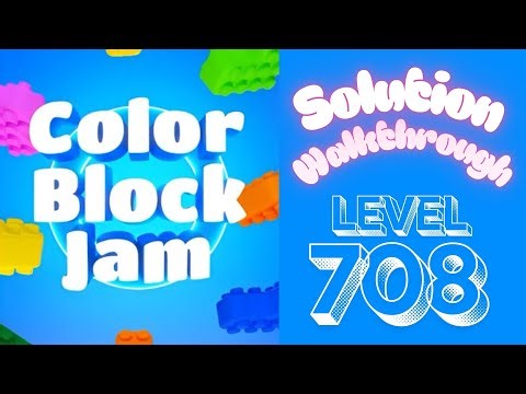 Color Block Jam - Level 708 - Solution Walkthrough!!!