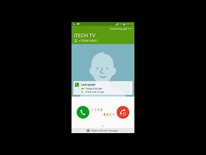 Samsung S5 Incoming Call (Screen Video)
