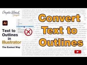 Convert Text to Outlines in Adobe Illustrator - The Easiest Way