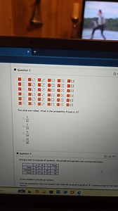 Question 3: Two dice are rolled. What is the probability P(sum ... | Filo