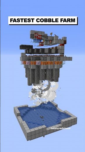 Fastest Cobblestone Farm for Vanilla and Donut SMP! #shorts