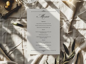 Vintage Wedding Menu Template: Rustic Elegant Reception (canva Editable, Three Sizes) - Etsy