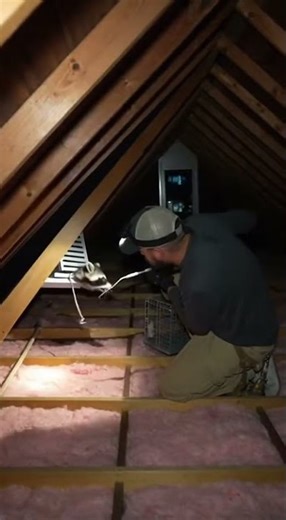 Raccoon Trapped in an Attic Vent trying to Escape 🦝 #shorts