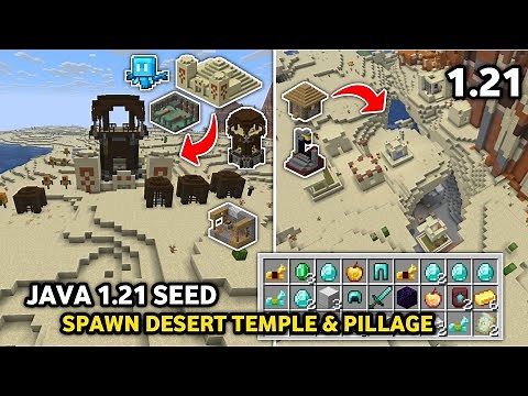 [Java Seed] Minecraft 1.21 Seed | Spawn Desert Temple & Pillage | Minecraft Java - Part 20