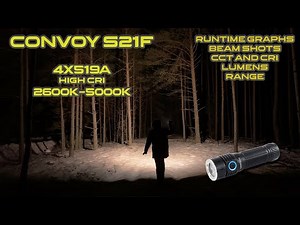 Convoy S21F 4x519A high CRI EDC flashlight review | Night shots and runtimes | Comparison