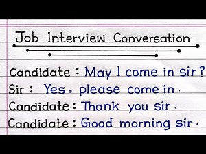 Job Interview Conversation In English | Job Interview Questions And Answers | Job Interview |
