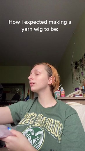 Yarn wigs be hitting different #cosplay #yarnwig | yarn wig