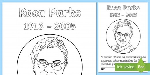 Rosa Parks Colouring Page