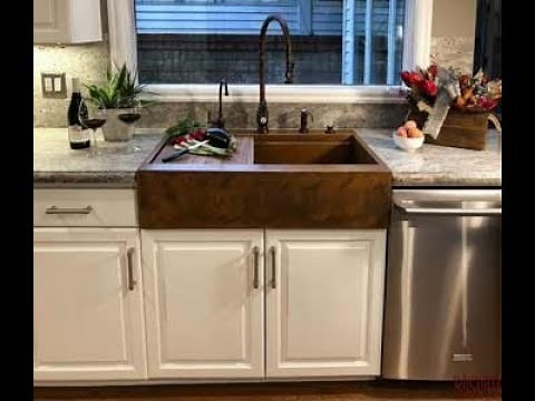 Retrofit Farm Sink in existing cabinet by Rachiele - Patented Design