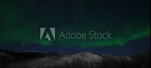 Real-time footage of aurora borealis northern lights in Fairbanks, Alaska USA