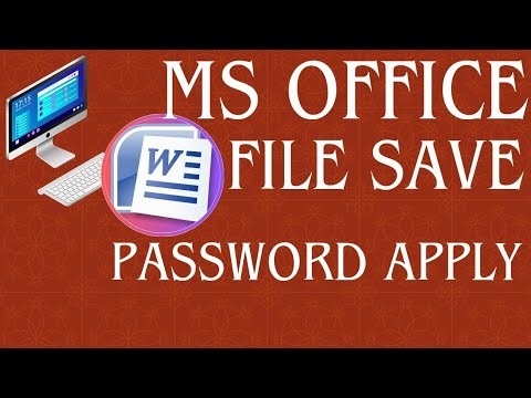 How to save file and apply password in ms word