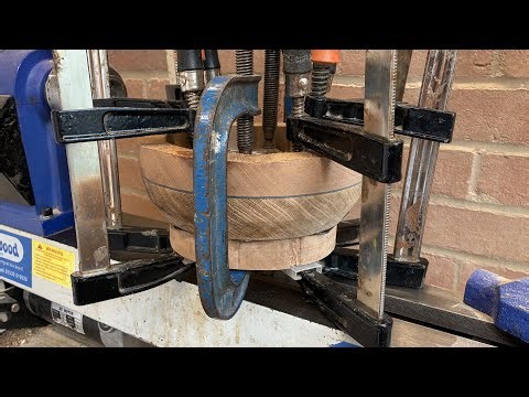 Oak and Sapele Layered Bowl - Wood turning