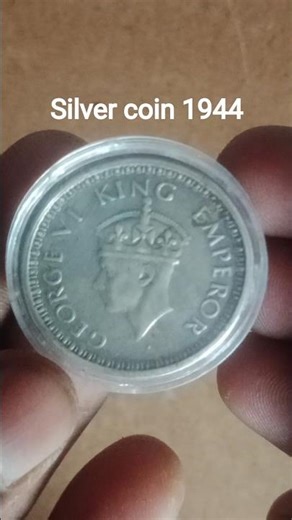 Indian one rupee silver coin 1944. very rare coin