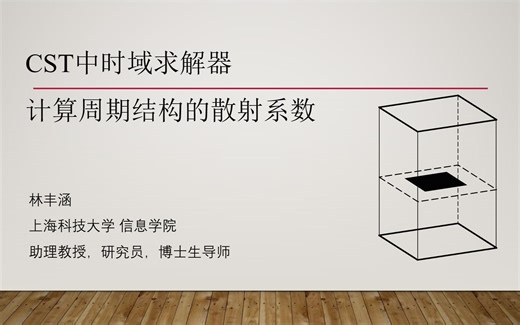 零基础电磁仿真：CST时域求解器计算周期结构散射系数