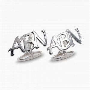 Customized Silver Cufflinks - Monogram Cufflinks - Groom Cufflinks - Initial Cufflinks - Custom Cufflinks - Etsy