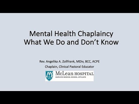 Mental Health Chaplaincy What We Know and Don’t Know Spiritual Care Week
