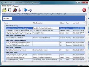 Crystal Reports Language Translation (DataLink Viewer or CUT Light)