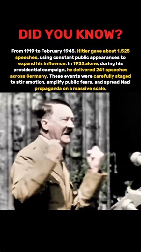 Hitler’s Rise Through 1,500 Speeches #history #ww2 #shorts