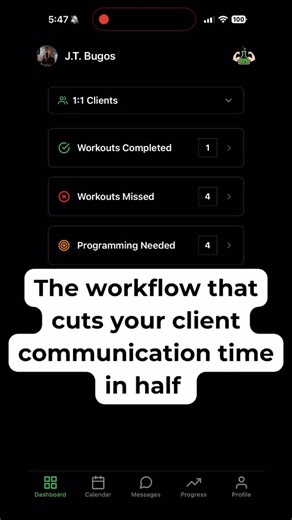 The Lab — Coaching Software for Personal Trainers on Instagram: "Client connection shouldn’t take most of your day. Follow ups should be streamlined. It doesn’t have to be weekly 30-60 minute conversations rehashing the whole week. Clients are busy. You’re busy. Sneaking into their lives frequently, but in small doses, will build connection. Your presence in the day-to-day can be a greater impact when the conversations you create are meaningful. Instead of only celebrating a completed workout, a