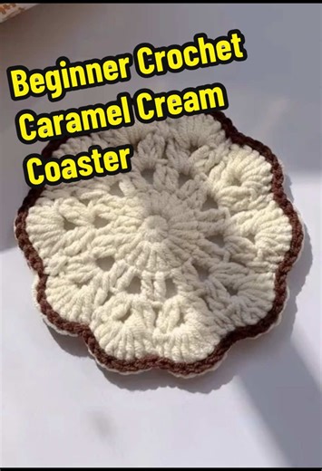 Learn how to crochet a caramel cream coaster in just 5 minutes! This easy one-piece crochet project is perfect for beginners, sellers, moms, and gift makers. Simple stitches, clear steps, and a beautiful result—ideal for home decor, coffee coasters, or handmade gifts. #CrochetBeginner #EasyCrochet #CrochetCoaster #HandmadeDecor #crochettutorial