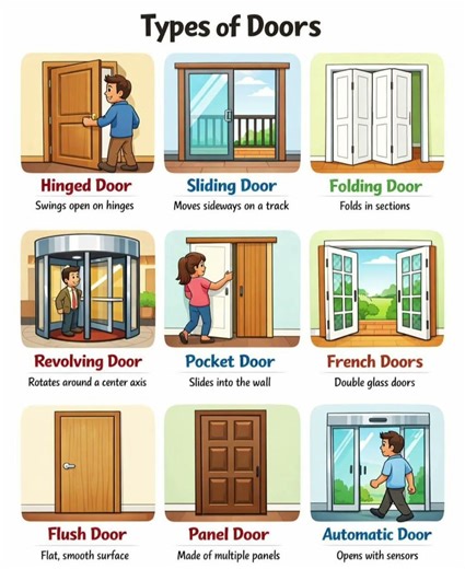 || Types of doors || #learnenglishwithfun #daytodayenglish types_of_doors #englishvocabulary