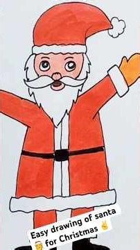 Try once very easy drawing of santa in easy way✌️✌️😊👍#trending #christmas #viral #drawing #video