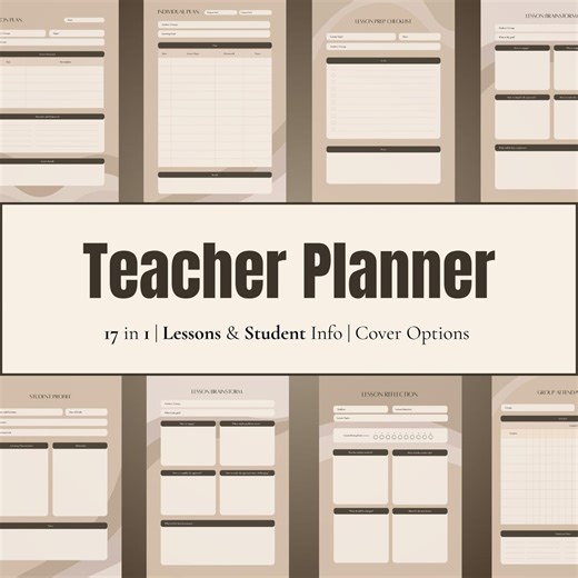 Teacher Planner Printable, Lesson Plan Templates, Tutor Organizer, Student Tracker, A5 Digital - Etsy