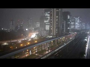 雷雨 Thunderstorm 18/8/27 Tokyo Live Camera ch1 東京 汐留 鉄道 ライブカメラ