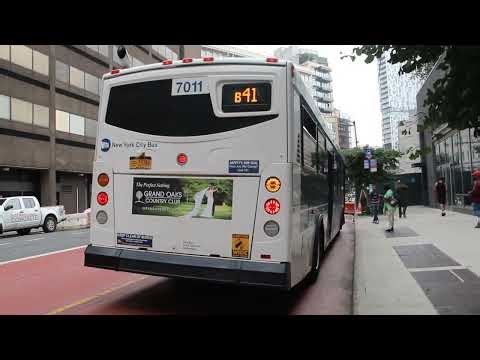 MTA New York City Bus: Orion 07.501 "3rd Gen" #7011 B41 Limited @ Livingston & Nevins Streets!