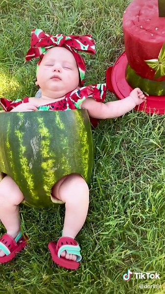 Coco Melon: Baby Photoshoot Ideas with Watermelon
