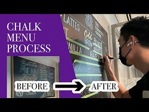 Chalk Menu Lettering and Illustration Process for a Co-working Space (satisfying)