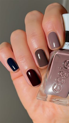 Crystal • Nail polish | Nail care on Instagram: "In my element 😌 (ad) #essiepartner I’ve been meaning to make this video for a while, so when the lovely team at @essie mentioned doing one together for Fall I was stoked! 💃🏻 I also knew it was the perfect video to have my left pointer finger make it’s official comeback (IYKYK) 🥳 If you’ve been following along for a while, then you’ll know that multi-colored manicures are kinda my thing. 💯 But there’s definit