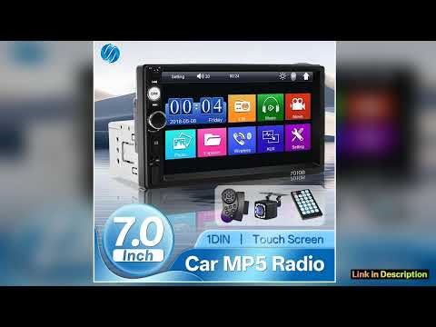 Hippcron 7Inch Car Stereo Radio Multimedia Player MP5 Bluetooth Digital 1Din FM Stereo Music USB To