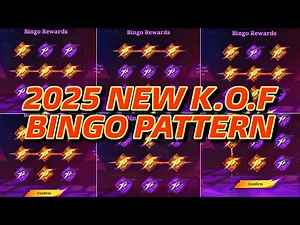 ALL NEW 2025 BINGO PATTERN FOR KOF SKIN | MOBILE LEGENDS X KOF