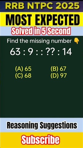 Analogy रीज़निंग | Number Analogy |Reasoning Classes for SSC CGL GD Exam| Missing Number