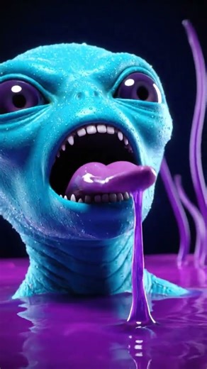 Alien Tongue & Orb: Surreal Macro Gel Encounter #CGI #Surreal #Aliens