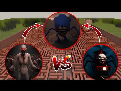Garry's Mod: Shin Sonic Tapes VS Choo Choo Charles VS Scp 096 In Maze!