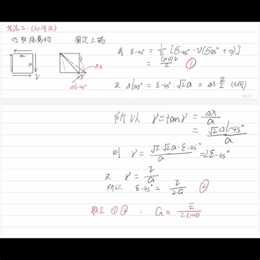 证明弹性模量和剪切模量之间的关系