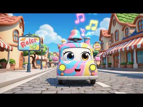 El Camión de Helados Feliz Hace Ding Ding | Canciones de Profesiones y Sabores