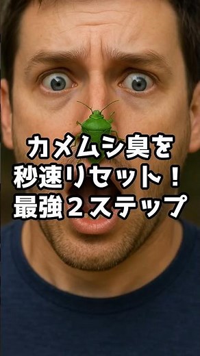 カメムシの臭い、こうすれば消える！最強リセット法⚡️【簡単＆効果大】#カメムシ#消臭#簡単