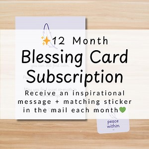 Monthly Blessing Card Subscription: Inspirational Mail With Stickers - Etsy